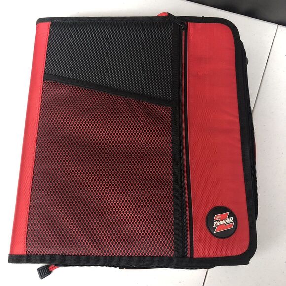 CASE IT NEW 2-IN-1 ORGANIZER Z-BINDER Z175, RED, 2- 1.25" BINDERS, HANDLE, STRAP - Picture 3 of 15